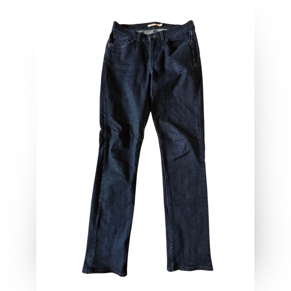 Levis Classic Straight Denim Blue Jeans Size 4L 27W/32L EUC